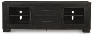 Galliden 80-Inch 2-Door 2-Drawer XL TV Stand Black