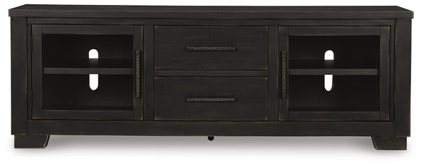 Galliden 80-Inch 2-Door 2-Drawer XL TV Stand Black