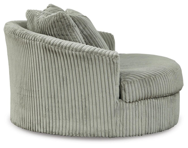 Lindyn Oversized Swivel Accent Chair Fog