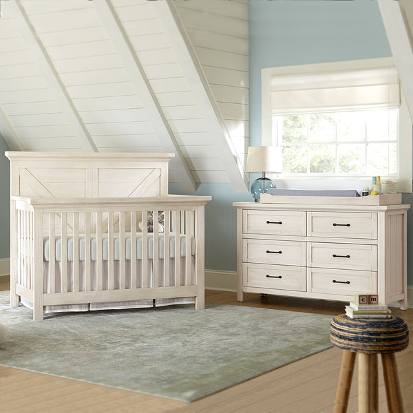 westwood baby westfield convertible crib in brushed white