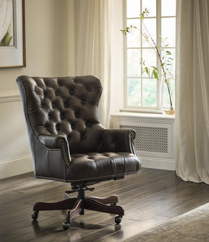aspenhome jefferson executive chair in burnished walnut