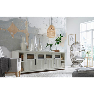 aspenhome finnegan 78" tv console with 4-doors in white