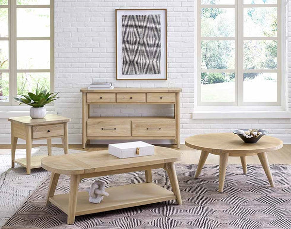 napa furniture aria rectangle coffee table in natural sand