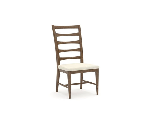 palmetto home panama jack 50th anniversary collection ladder back side chair in medium brown oak