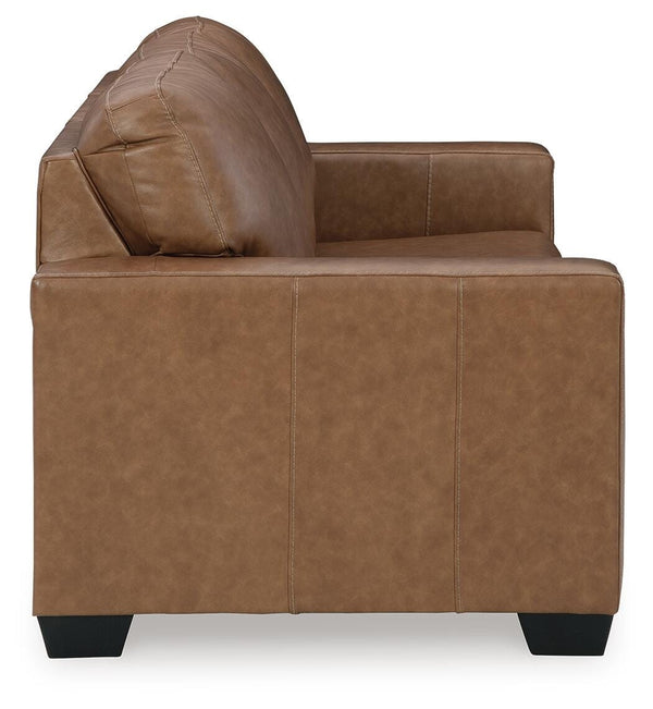 Bolsena Leather Stationary Sofa Caramel