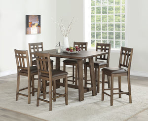 Steve Silver Saranac 7-Piece Counter-Height Dining Set In Mocha