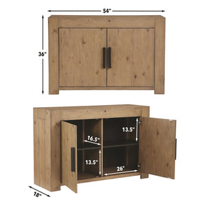 Steve Silver Aubrey 64-Inch Server In Driftwood