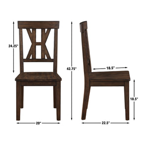 Steve Silver Auburn Dining Side Chair In Dark Tobacco