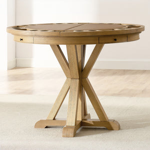 Steve Silver Rylie Counter-Height Table With Game Top, Natural Finish
