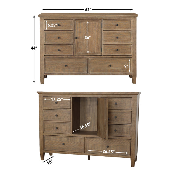 Steve Silver Riverdale Driftwood Dresser & Mirror Set
