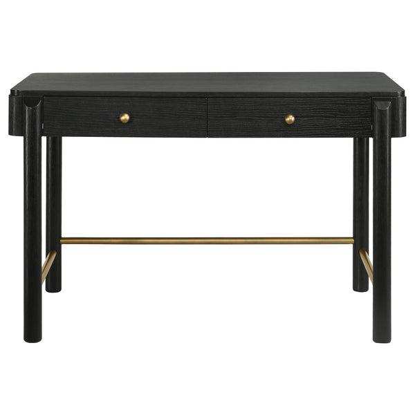 Coaster Arini 2-Piece Makeup Vanity Table & Mirror Set Black