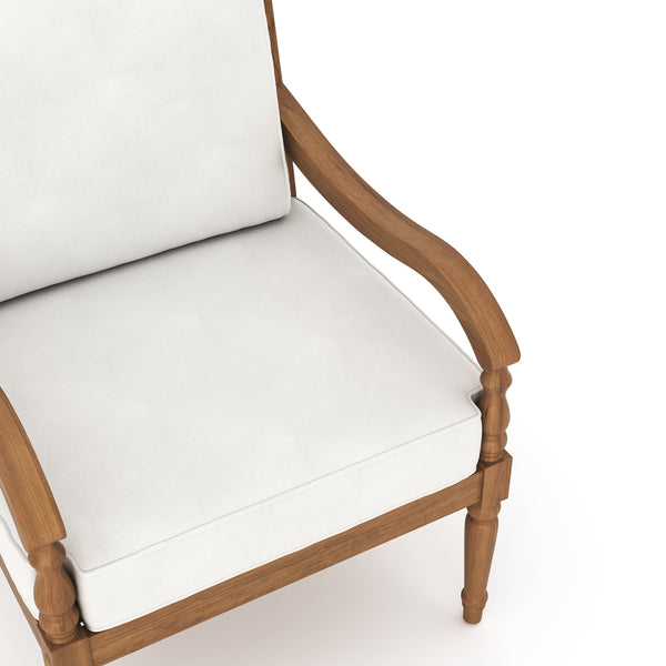 New Classic Savannah Outdoor Club Chair in White Linen