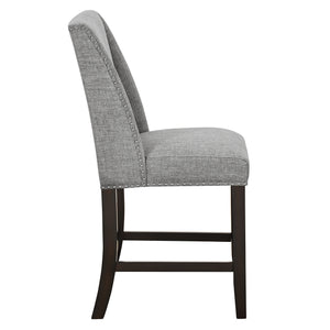 New Classic Faust Upholstered Counter-Height Chair in Gray