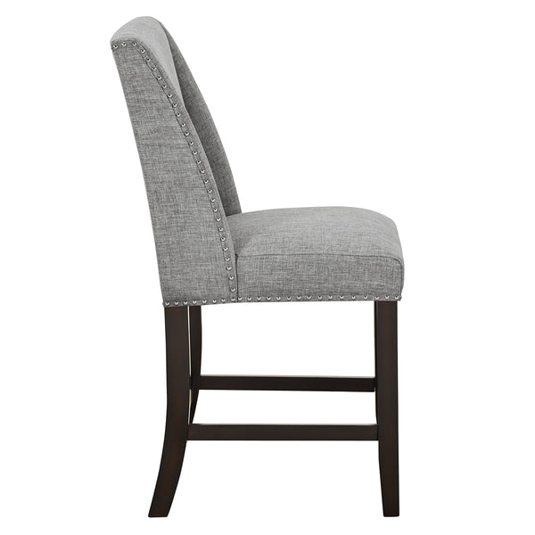 New Classic Faust Upholstered Counter-Height Chair in Gray