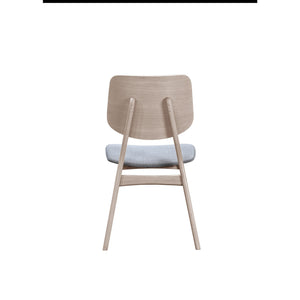 New Classic Oscar Upholstered Wood Back Chair in White Ash