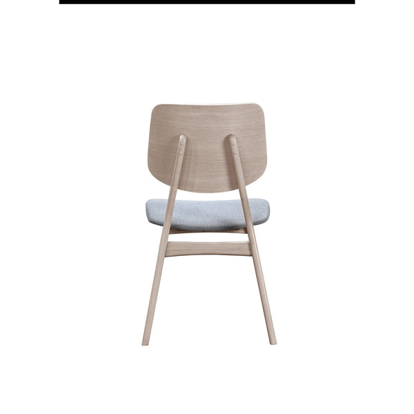 New Classic Oscar Upholstered Wood Back Chair in White Ash