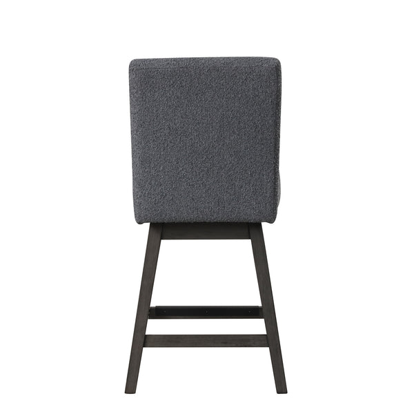 New Classic High Line Swivel Upholstered Counter-Height Chair in Gray