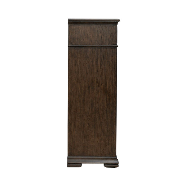 Liberty Furniture Provence Park Chateau Brown 6-Drawer Chest with Square Turned Pilasters