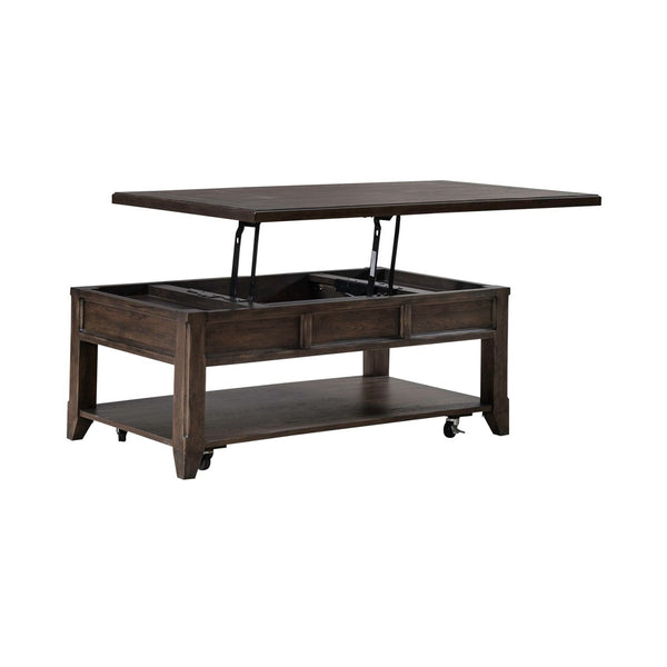 Liberty Furniture Paradise Valley Saddle Brown 3-Piece Lift-Top Cocktail Table & 2 End Tables Set