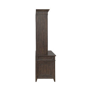 Liberty Furniture Paradise Valley Saddle Brown Credenza & Hutch Set with Bead Molding