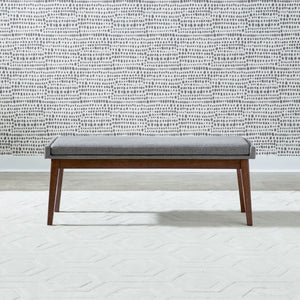 Liberty Furniture Space Savers Satin Walnut Fully Upholstered Dining Bench