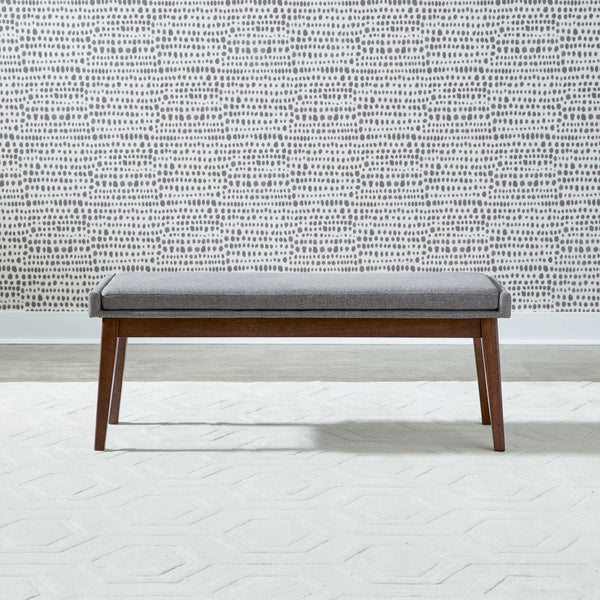 Liberty Furniture Space Savers Satin Walnut Fully Upholstered Dining Bench