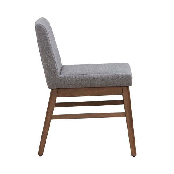 Liberty Furniture Space Savers Satin Walnut Upholstered Side Chair with Tapered Legs