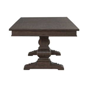 Liberty Furniture Paradise Valley Saddle Brown 6-Piece Trestle Table, 4 Leather Like Upholstered Side Chairs, & Ladder Back Bench Set