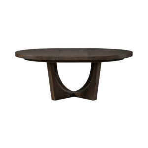Liberty Furniture Cascade Falls Satin Espresso Pedestal Dining Table with Removable 18-Inch Leaf