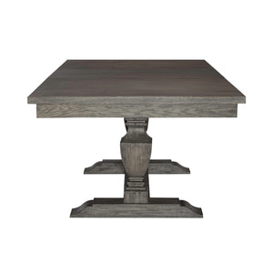 Liberty Furniture Westfield Havana Brown Casual Dining Trestle Table with Square Turned Double Pedestals & 24-Inch Leaf