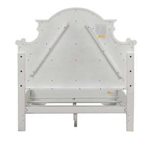 Liberty Furniture Magnolia Manor Antique White & Weathered Bark Full Tufted Upholstered Bed