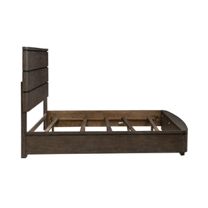 Liberty Furniture Cascade Falls Satin Espresso King Panel Bed with LED Lighting