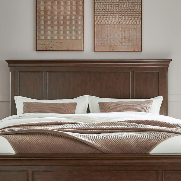 Liberty Furniture Rustic Traditions Rustic Cherry King Panel Headboard with Bead Molding