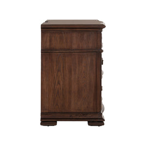 Liberty Furniture Provence Park Chateau Brown Bedside Chest With Charging Station