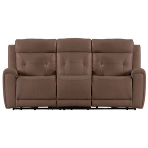 Liberty Furniture Beckham Aline Saddle Leather Dual Zero Gravity Power Recline with Powered Articulating Headrest Sofa with USB
