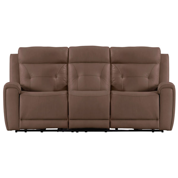 Liberty Furniture Beckham Aline Saddle Leather Dual Zero Gravity Power Recline with Powered Articulating Headrest Sofa with USB