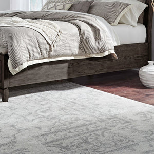 Liberty Furniture Avalon Coffee Bean Queen Upholstered Storage Bed with Nail Head Trim