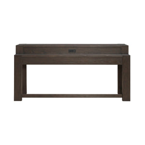Liberty Furniture Lennox Hill Bark Console Bar Table with Built-In Charging Station