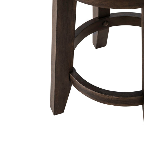 Liberty Furniture Paradise Valley Saddle Brown Upholstered Leather-Like Console Stool