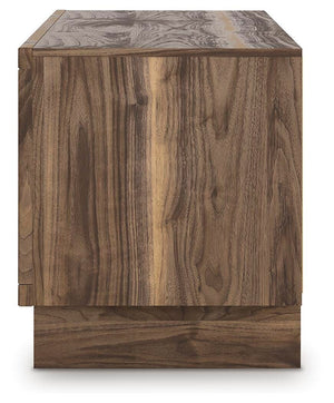 Zadilyn 72-Inch TV Stand with Electric Fireplace Brown