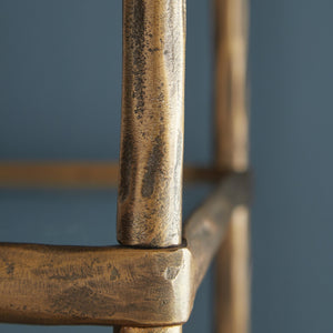 Ryandale Bookcase Antique Brass Finish