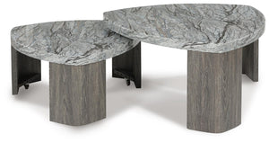 Surmour Stacked Coffee Table Gray/Brown