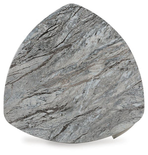 Surmour Triangle End Table Gray/Brown