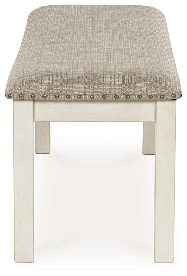 Robbinsdale 48-Inch Upholstered Dining Bench Antique White
