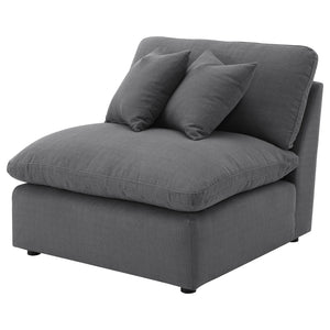 Coaster Hobson Upholstered Armless Chair Charcoal