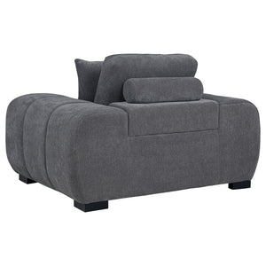 Coaster Octavia Upholstered Track Arm Accent Chair Charcoal Grey