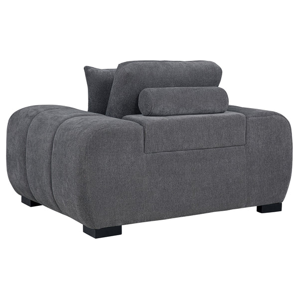 Coaster Octavia Upholstered Track Arm Accent Chair Charcoal Grey