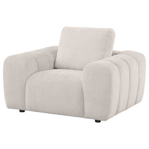 Coaster Burnett Chenille Upholstered Accent Chair Ivory