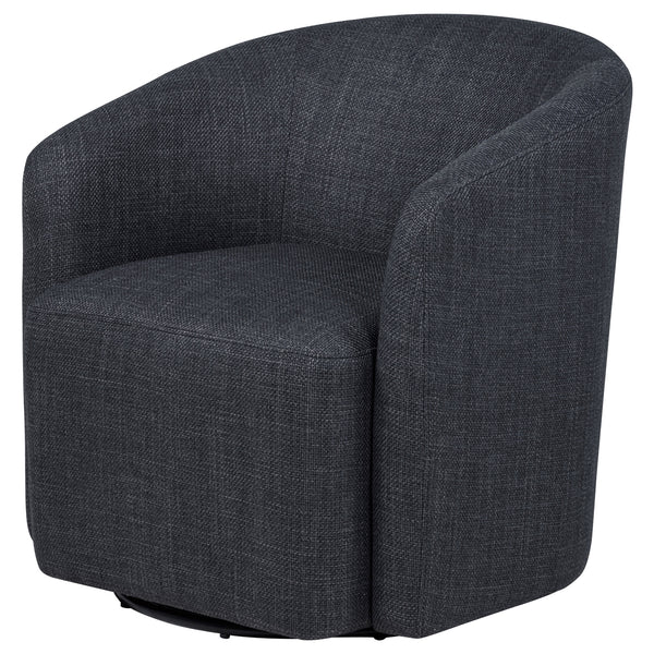 Coaster Mossbrook Fabric Upholstered Swivel Accent Chair Anthracite