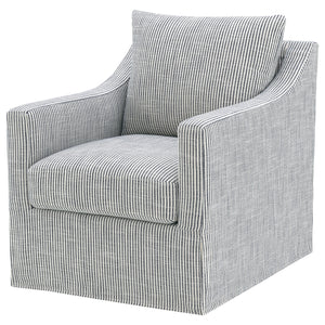 Coaster Winter Upholstered Sloped Arm Accent Swivel Chair Grey
